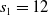s 1 equals 12