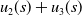 u 2 left parenthesis s right parenthesis plus u 3 left parenthesis s right parenthesis