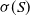 sigma left parenthesis upper S right parenthesis