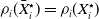 rho Subscript i Baseline left parenthesis upper X overbar Subscript i Superscript star Baseline right parenthesis equals rho Subscript i Baseline left parenthesis upper X Subscript i Superscript star Baseline right parenthesis