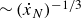 tilde left parenthesis ModifyingAbove x With dot Subscript upper N Baseline right parenthesis Superscript negative 1 divided by 3