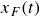 x Subscript upper F Baseline left parenthesis t right parenthesis