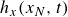 h Subscript x Baseline left parenthesis x Subscript upper N Baseline comma t right parenthesis