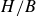upper H divided by upper B