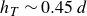 h Subscript upper T Baseline tilde 0.45 d