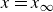 x equals x Subscript normal infinity