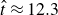 ModifyingAbove t With caret almost equals 12.3
