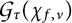 Calligraphic G sub tau (chi sub f comma nu)