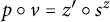 p ring v equals z prime ring s Superscript z