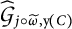G-hat sub j circle omega-tilde comma y (C)