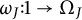omega Subscript upper J Baseline colon 1 right arrow normal upper Omega Subscript upper J Baseline