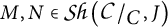 M comma N are elements of S h (C forward slash C comma J)