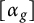 Mathematical expression showing alpha sub g enclosed in square brackets.