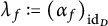 lambda sub f is defined as (alpha sub f) sub i d sub D