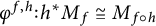 phi Superscript f comma h Baseline colon h Superscript asterisk Baseline upper M Subscript f Baseline approximately equals upper M Subscript f ring h Baseline