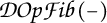 Script D O p Script F i b (-) where the hyphen is inside parentheses.
