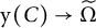 y ( C ) maps to Omega tilde.