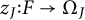 z Subscript upper J Baseline colon upper F right arrow normal upper Omega Subscript upper J Baseline