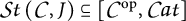 S t (C, J) is a subset of [C super o p, C a t]