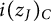i left parenthesis z Subscript upper J Baseline right parenthesis Subscript upper C