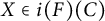 upper X element of i left parenthesis upper F right parenthesis left parenthesis upper C right parenthesis