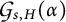 Script G sub s comma H (alpha)