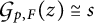 Script G sub p comma F (z) is congruent to s