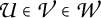 Script U is an element of script V which is an element of script W.