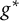 g Superscript asterisk
