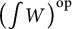 (integral of W) super o p