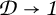 Equation showing script D approaches 1.