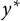 y Superscript asterisk