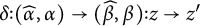 delta (alpha-hat, alpha) yields (beta-hat, beta) z yields z prime