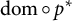 Mathematical expression dom circle p star.