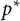 p Superscript asterisk