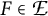 Mathematical expression showing italic capital F is an element of script capital E.
