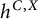 h Superscript upper C comma upper X