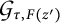Script G sub tau comma F (z prime)