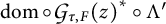 dom circle G sub tau, F (z) super asterisk circle Lambda prime
