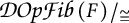 Script D O P script F i b (F) forward slash is congruent to