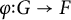 phi colon upper G right arrow upper F