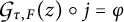 Script G sub tau comma F (z) composed with j equals phi