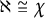 Aleph is congruent to script X.