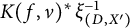 K (f, nu) asterisk xi to the minus 1 power sub (D, X prime)