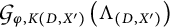 Script G sub phi comma K (D comma X prime) of (Lambda sub (D comma X prime))