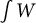 Integral of W