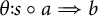 Mathematical expression theta colon s composition a implies b.