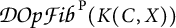 Script D O P Fib super P (K(C, X))