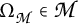 Omega sub script script M is an element of script M