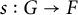 s colon upper G right arrow upper F